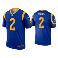 Men's Los Angeles Rams #2 Robert Woods Royal Legend Jersey