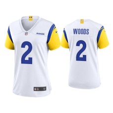 Women's Los Angeles Rams #2 Robert Woods White Alternate Game Jersey