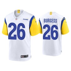 Men's Los Angeles Rams #26 Terrell Burgess White Alternate Game Jersey