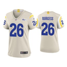 Women's Los Angeles Rams #26 Terrell Burgess Bone Game Jersey