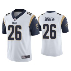 Men's Los Angeles Rams #26 Terrell Burgess Vapor Limited White Jersey