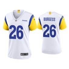 Women's Los Angeles Rams #26 Terrell Burgess White Alternate Game Jersey