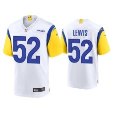 Men's Los Angeles Rams #52 Terrell Lewis White Alternate Game Jersey