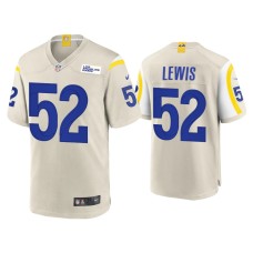 Men's Los Angeles Rams #52 Terrell Lewis Bone Game Jersey