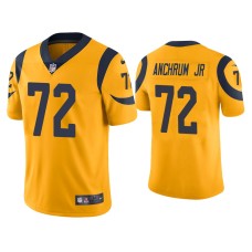 Men's Los Angeles Rams #72 Color Rush Limited Tremayne Anchrum Jr. Gold Jersey