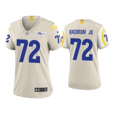 Women's Los Angeles Rams #72 Tremayne Anchrum Jr. Bone Game Jersey