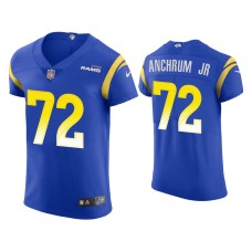 Men's Los Angeles Rams #72 Tremayne Anchrum Jr. Royal Vapor Elite Jersey