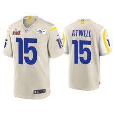 Men's Los Angeles Rams #15 Tutu Atwell Super Bowl LVI Bone Game Jersey