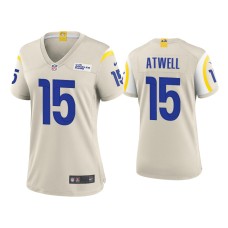 Women's Los Angeles Rams #15 Tutu Atwell Bone Game Jersey