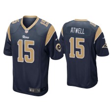 Men's Los Angeles Rams #15 Tutu Atwell Navy Game Jersey