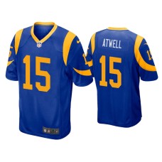 Men's Los Angeles Rams #15 Tutu Atwell Royal Game Jersey