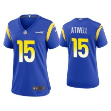 Women's Los Angeles Rams #15 Tutu Atwell Royal Game Jersey