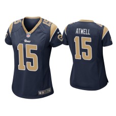 Women's Los Angeles Rams #15 Tutu Atwell Navy Game Jersey