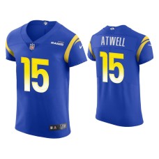 Men's Los Angeles Rams #15 Tutu Atwell Royal Vapor Elite Jersey