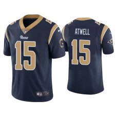 Men's Los Angeles Rams #15 Vapor Limited Tutu Atwell Navy Jersey