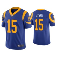 Men's Los Angeles Rams #15 Vapor Limited Tutu Atwell Royal Jersey