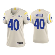 Women's Los Angeles Rams #40 Von Miller Bone Game Jersey