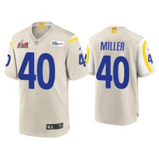 Men's Los Angeles Rams #40 Von Miller Super Bowl LVI Bone Game Jersey