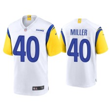 Men's Los Angeles Rams #40 Von Miller White Game Jersey