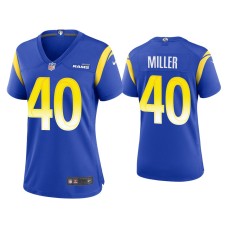 Women's Los Angeles Rams #40 Von Miller Royal Game Jersey