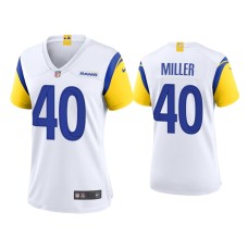 Women's Los Angeles Rams #40 Von Miller White Game Jersey