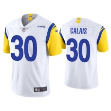 Men's Los Angeles Rams #30 Raymond Calais Vapor Limited White Jersey