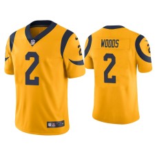 Men's Los Angeles Rams #2 Color Rush Limited Robert Woods Gold Jersey