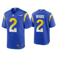 Men's Los Angeles Rams #2 Robert Woods Royal Game Jersey