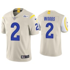 Men's Los Angeles Rams #2 Robert Woods Vapor Limited Bone Jersey