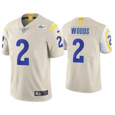 Men's Los Angeles Rams #2 Vapor Limited Robert Woods Bone Jersey