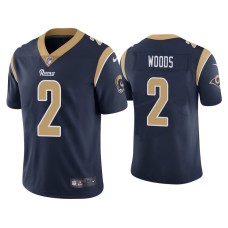 Men's Los Angeles Rams #2 Robert Woods Vapor Limited Navy Jersey