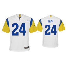 Youth Los Angeles Rams #24 Taylor Rapp White Alternate Game Jersey