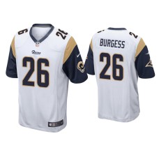 Men's Los Angeles Rams #26 Terrell Burgess White Game Jersey