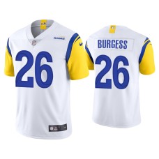 Men's Los Angeles Rams #26 Terrell Burgess Vapor Limited White Jersey