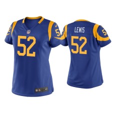 Women's Los Angeles Rams #52 Terrell Lewis Royal Game Jersey