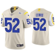 Men's Los Angeles Rams #52 Terrell Lewis Vapor Limited Bone Jersey