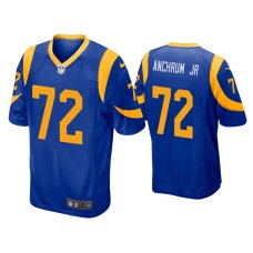 Men's Los Angeles Rams #72 Tremayne Anchrum Jr. Royal Game Jersey