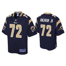 Men's Los Angeles Rams #72 Tremayne Anchrum Jr. Navy Pro Line Jersey