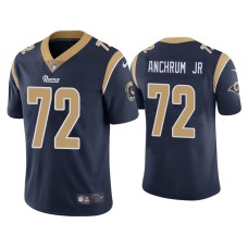 Men's Los Angeles Rams #72 Vapor Limited Tremayne Anchrum Jr. Navy Jersey