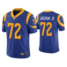 Men's Los Angeles Rams #72 Vapor Limited Tremayne Anchrum Jr. Royal Jersey