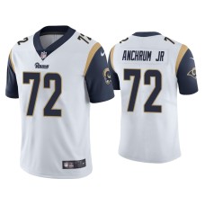 Men's Los Angeles Rams #72 Vapor Limited Tremayne Anchrum Jr. White Jersey