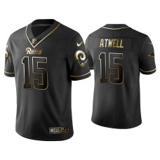 Men's Los Angeles Rams #15 Golden Edition Vapor Limited Tutu Atwell Black Jersey