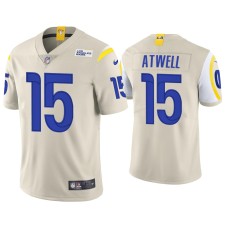 Men's Los Angeles Rams #15 Tutu Atwell Vapor Limited Bone Jersey