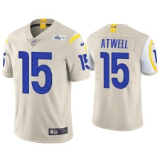 Men's Los Angeles Rams #15 Tutu Atwell Vapor Limited Bone Jersey