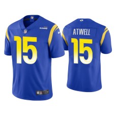 Men's Los Angeles Rams #15 Tutu Atwell Vapor Limited Royal Jersey