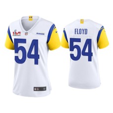 Women's Los Angeles Rams #54 Leonard Floyd Super Bowl LVI Champions White Game Jersey