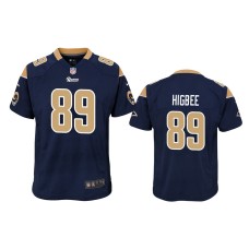 Youth Los Angeles Rams #89 Navy Tyler Higbee Nike Game Jersey