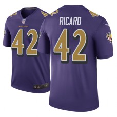 Men's Baltimore Ravens #42 Patrick Ricard Purple Nike legend color rush Jersey