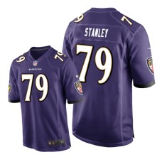 Men's Baltimore Ravens #79 Purple Ronnie Stanley Nike Game Jersey