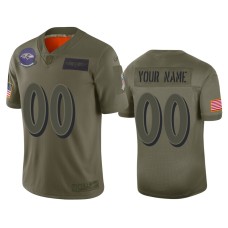 Men's Baltimore Ravens #00 Custom Camo 2019 Salute to Service Limited Jersey